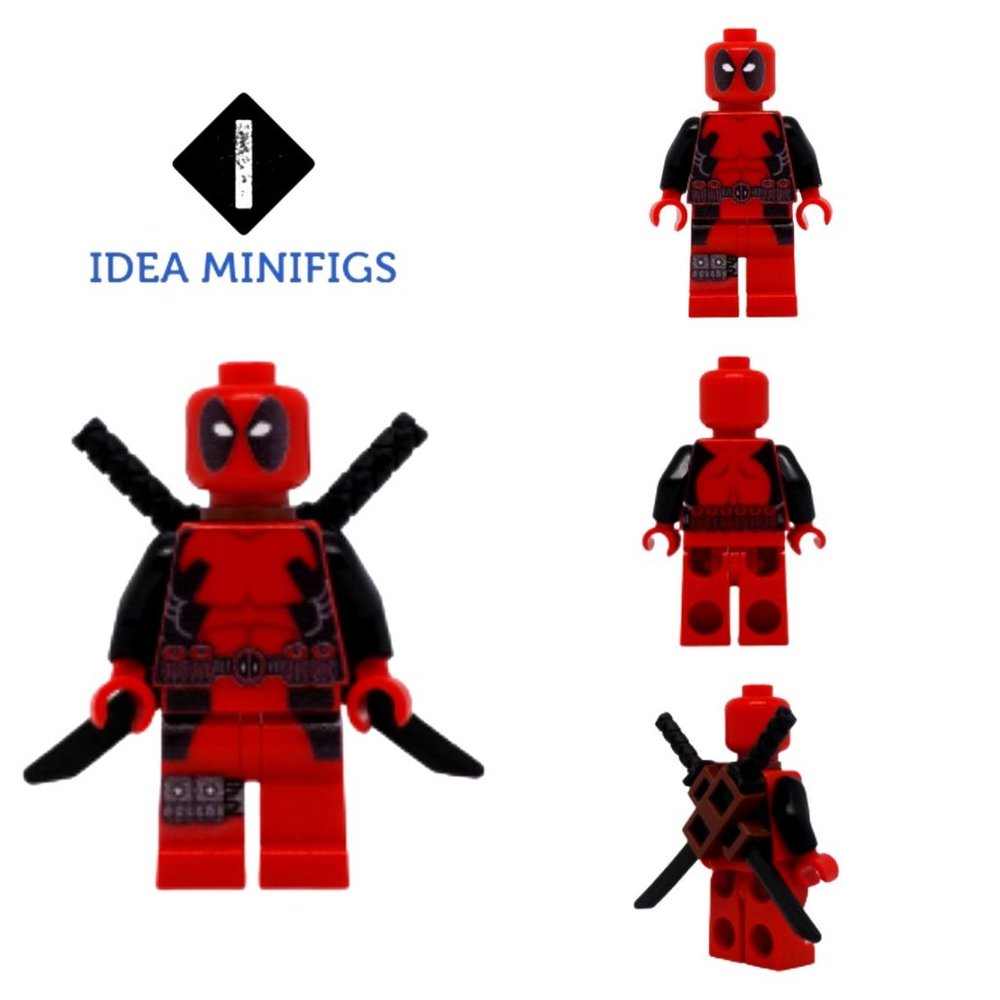 Classic Ninja Deadpool Custom UV Print on Lego Minifigure